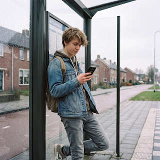 Jonge man met Samsung telefoon